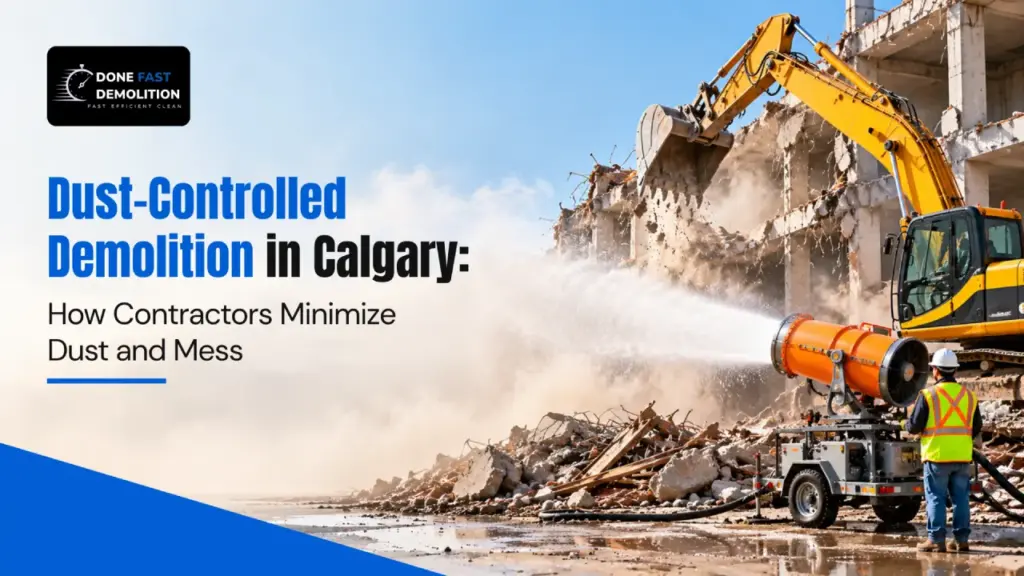 Dust-Controlled Demolition in Calgary: How Contractors Minimize Dust and Mess